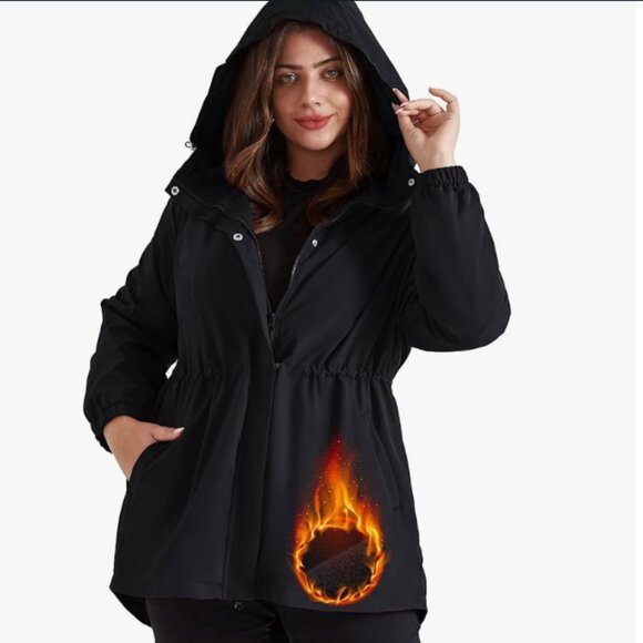 Hanna Nikole Jackets & Blazers - Hanna Nikole Black Hooded Jacket Size 22W, NWOT